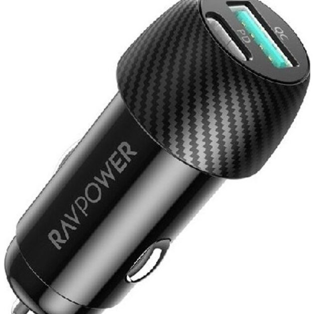 شاحن سيارة RP-VC030 بقوة 49 واط، أسود اللون | Ravpower