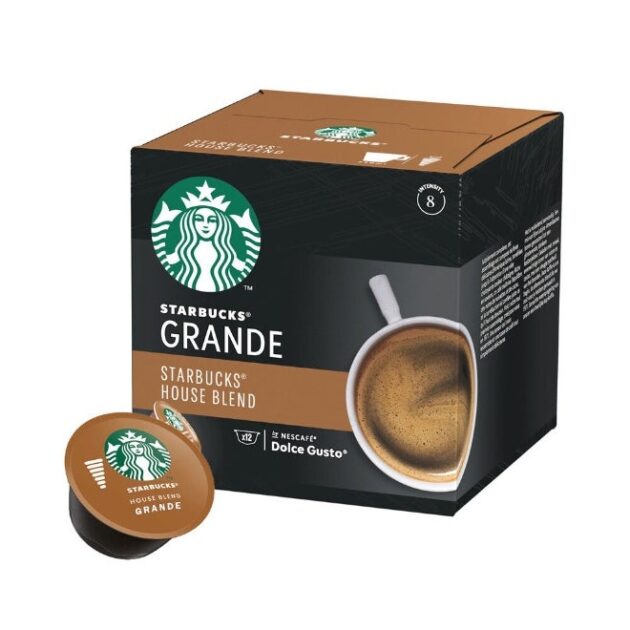 ستاربكس | كبسولات قهوة غراند هاوس بلند | تحميص متوسط، نكهة ناعمة ومتوازنة | 12 كبسولة | Starbucks