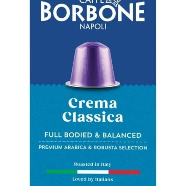 كبسولات كريما كلاسيكا متوافقة مع ماكينات نسبريسو، 10 قطع | Caffe Borbone