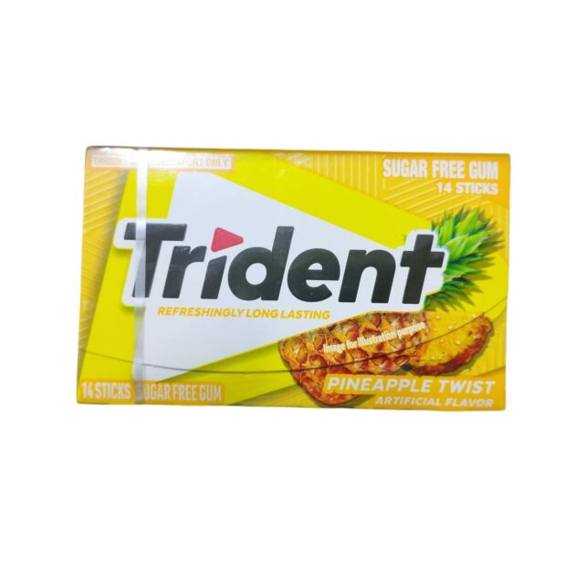 علكة بنكهة الأناناس خالية من السكر، 14 قطعة | Trident
