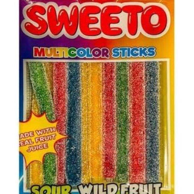 حلوى سويتو متعددة الألوان بنكهة الفواكه البرية الحامضة 80 غرام | Sweeto