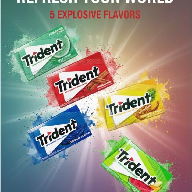 علكة خالية من السكر – 5 نكهات منعشة | Trident