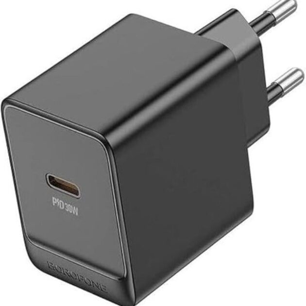 شاحن Borofone BAS15A PD30W Erudite أحادي المنفذ، أسود | Borofone