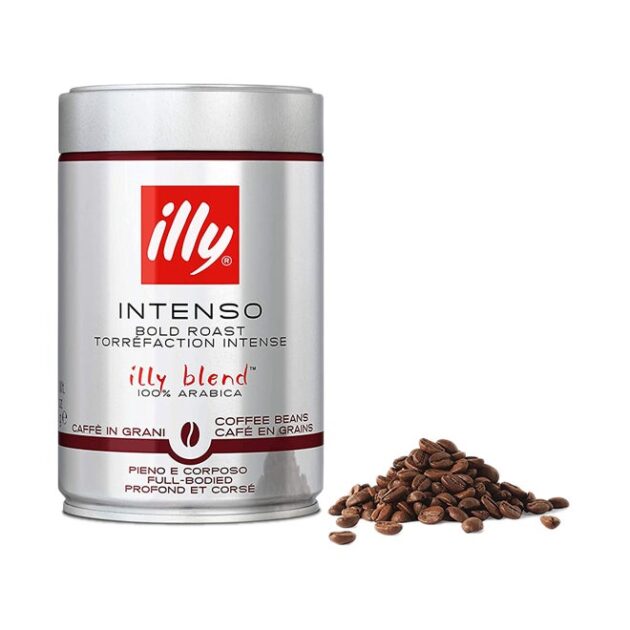 حبوب قهوة أرابيكا إنتينسو محمصة تحميصاً قوياً، وزن 250 غراماً | Illy