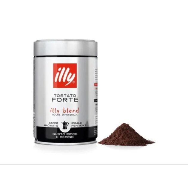 قهوة توستاتو فورتي المطحونة لتحضير قهوة موكا بوت 250 غرام | Illy