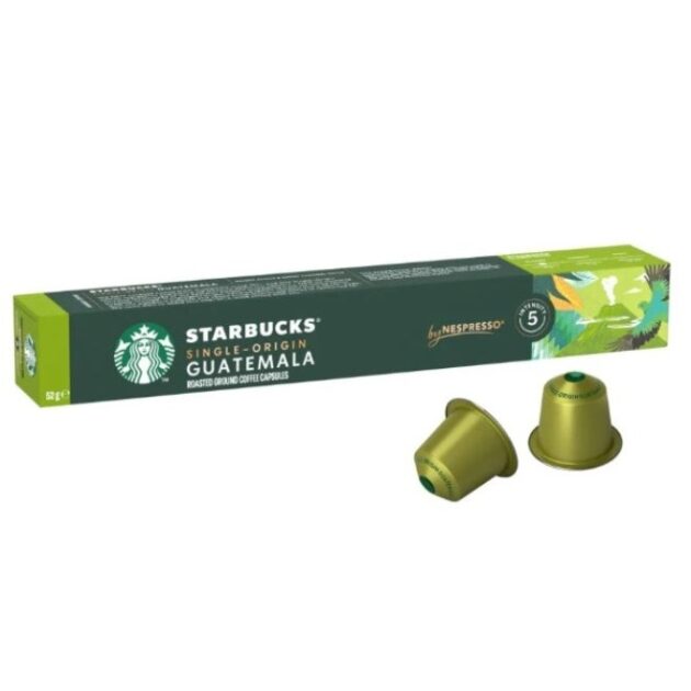 كبسولات قهوة ستاربكس أحادية المنشأ من غواتيمالا متوافقة مع ماكينات نسبريسو، 10 قطع | Starbucks