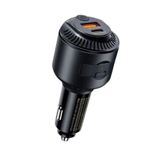 شاحن سيارة من سلسلة ريمكس ياتوي مزود بمنفذي USB-C ومعطر جو، 60 واط، منفذان، أسود - RCC353 | Remax