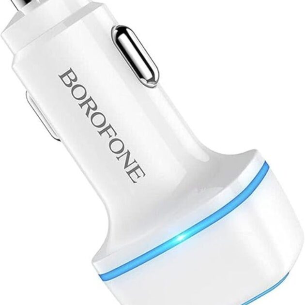 شاحن سيارة BOROFONE BZ14 Max ثنائي المنافذ مع إضاءة محيطية | Borofone